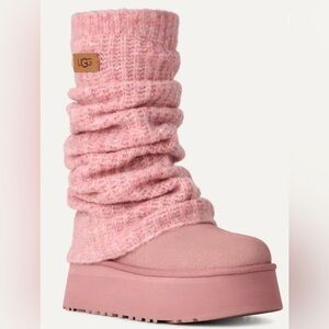 UGG classic mini dipper pink dawn leg warmer boots